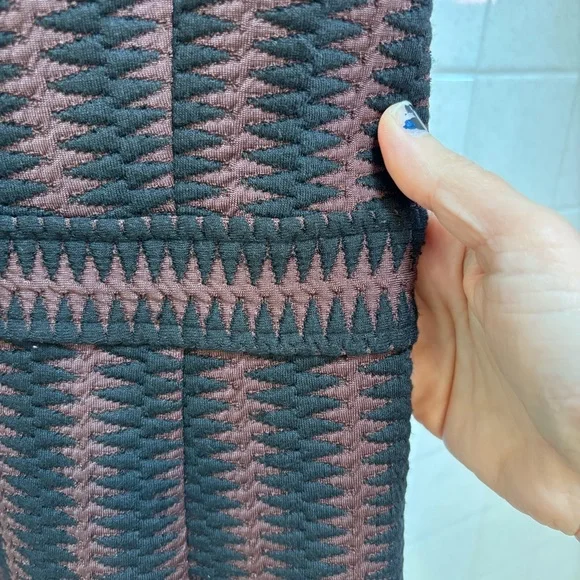 Anthropologie Maeve Meridian Brown Black Midi Dress Size Small Office Bodycon - Picture 3 of 11